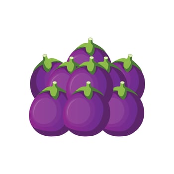 Eggplant Logo, Cooking Ingredients Vector, Farmer Garden Farmer, Illustration Template vector