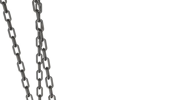 The metal chain png image 3d rendering