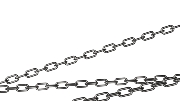 The metal chain png image 3d rendering