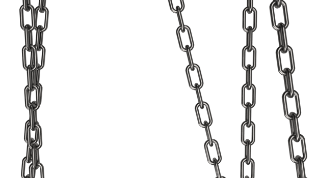 The metal chain png image 3d rendering