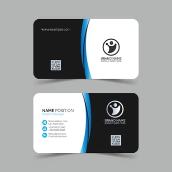 Business Card Template Layout with Mockup and logo vector