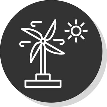Wind energy Vector Icon Design
