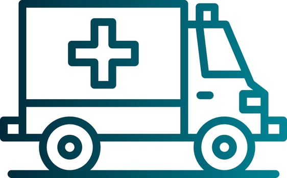Ambulance Vector Icon Design