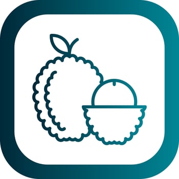 Lychee Vector Icon Design
