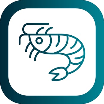 Shrimp Vector Icon Design