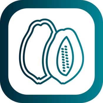 Papaya Vector Icon Design