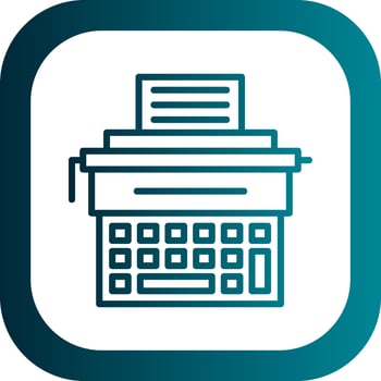 Typewriter Vector Icon Design