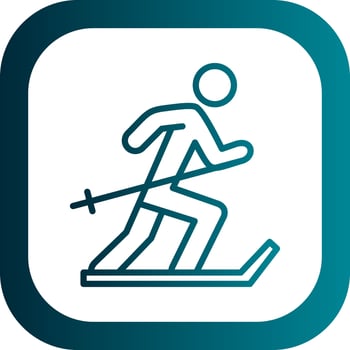 Ski Vector Icon Design
