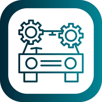 Driverless car Vector Icon Design