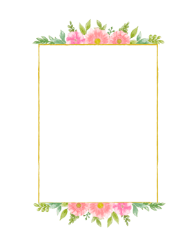 Watercolor floral wreath bouquet label badge png
