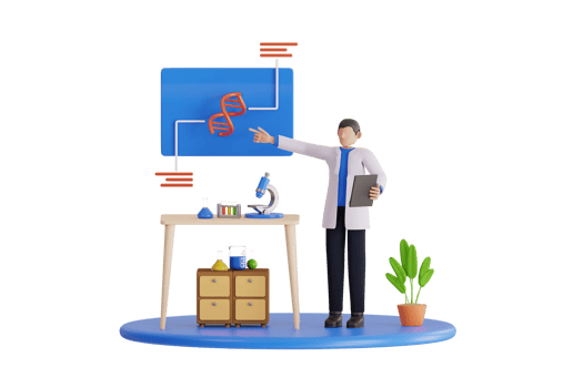 3d analysis on data regarding DNA. analysis chromosome DNA genetic of human on virtual interface. Medical science and biotechnology. 3d illustration png