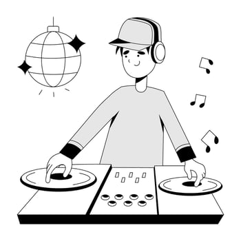 Trendy Party DJ vector
