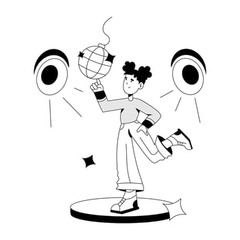 Trendy Party Dancing vector