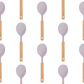 spoon kitchen food soup cook pattern background vector