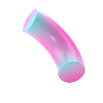 3d dimensional shape quarter donut geometric metal. Realistic glossy turquoise and lilac gradient luxury template decorative design. Minimalist bright donut transparent png