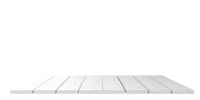 old isolated white wooden planks 3d illustration png