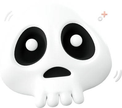 Skull Halloween theme elements 3d illustration png