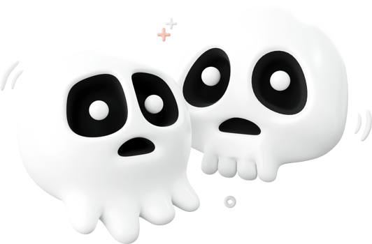 Skull Halloween theme elements 3d illustration png