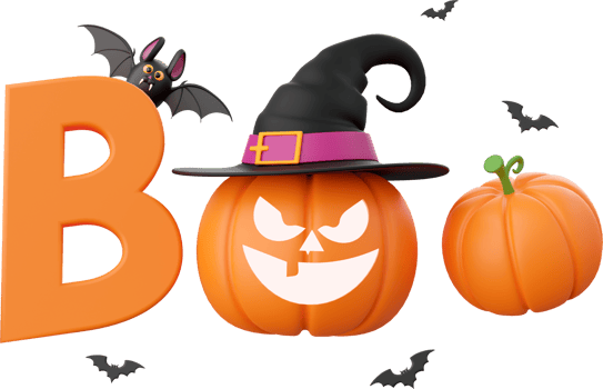 Pumpkin Jack o lantern, Halloween theme elements 3d illustration png