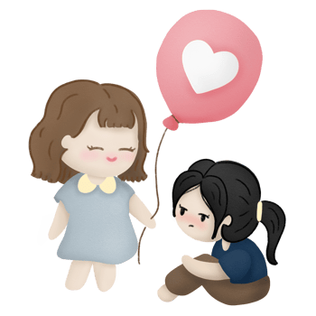 Woman aids person gets rid of depression, anxiety and stress. Friend or caregiver supports female. png