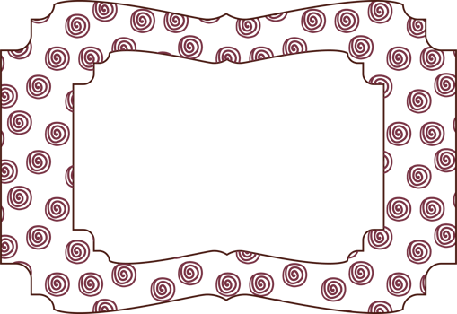 Frame with abstract circles for decoration. png