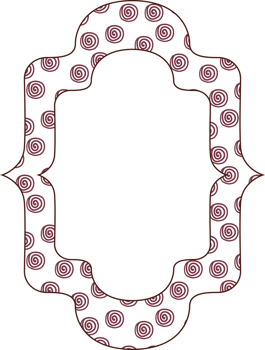 Frame with abstract circles for decoration. png