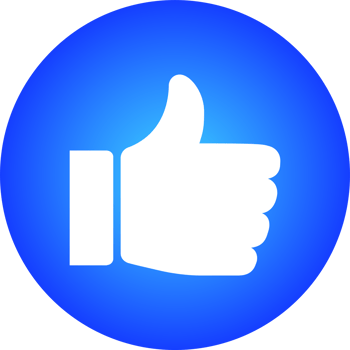 Social Media Thumb up Like Icon Sign png