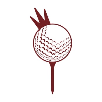 Golf ball with crown vector illustration