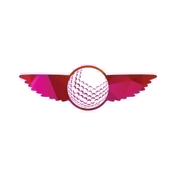 Golf ball with wings vector illustration