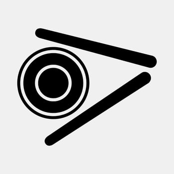 Icon sushi roll. Japan elements. Icons in glyph style. Good for prints, posters, logo, advertisement, infographics, etc. vector