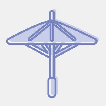 Icon japanese umbrella. Japan elements. Icons in two tone style. Good for prints, posters, logo, advertisement, infographics, etc. vector