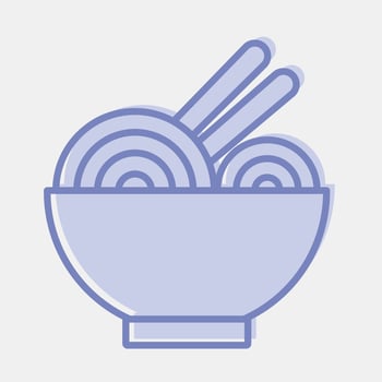 Icon ramen. Japan elements. Icons in two tone style. Good for prints, posters, logo, advertisement, infographics, etc. vector