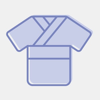 Icon kimono dress. Japan elements. Icons in two tone style. Good for prints, posters, logo, advertisement, infographics, etc. vector