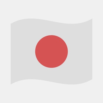 Icon japan flag. Japan elements. Icons in flat style. Good for prints, posters, logo, advertisement, infographics, etc. vector