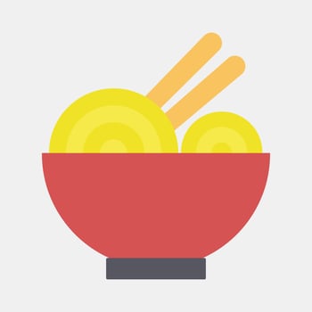 Icon ramen. Japan elements. Icons in flat style. Good for prints, posters, logo, advertisement, infographics, etc. vector