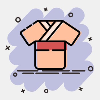Icon kimono dress. Japan elements. Icons in comic style. Good for prints, posters, logo, advertisement, infographics, etc. vector