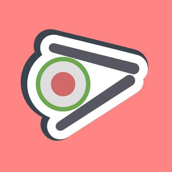 Sticker sushi roll. Japan elements. Good for prints, posters, logo, advertisement, infographics, etc.ogo, advertisement, infographics, etc. vector