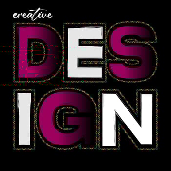 creative design text letters typography design vector