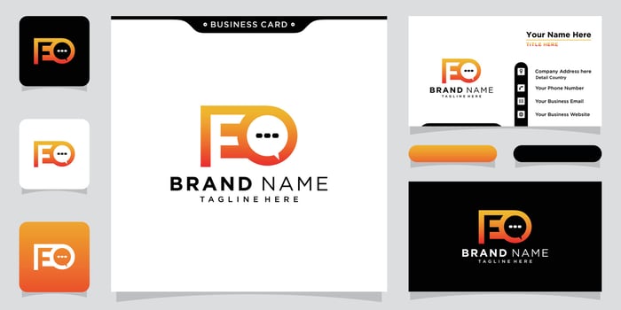 Initial Letter FO logo design template vector