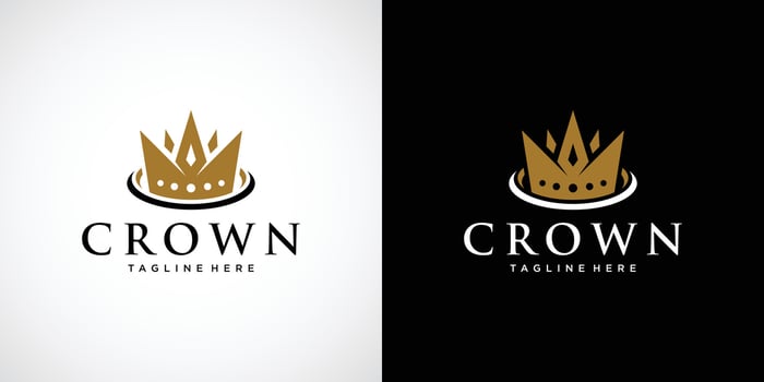 Creative Crown Concept Logo Design Template vector