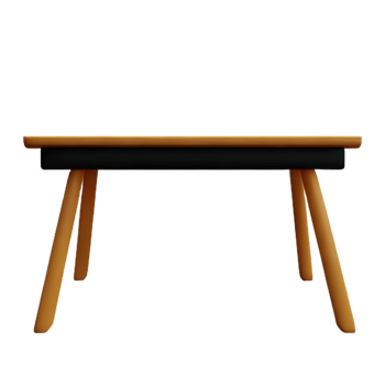 Modern table and chair isolate png