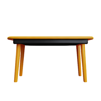 Modern table and chair isolate png