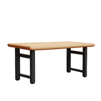 Modern table and chair isolate png