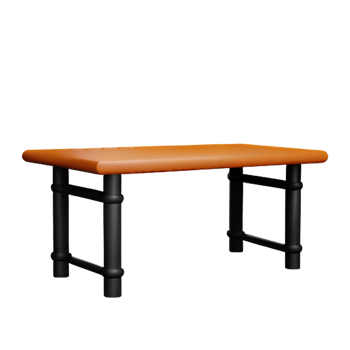 Modern table and chair isolate png