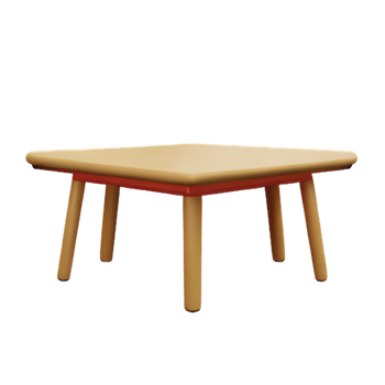 Modern table and chair isolate png