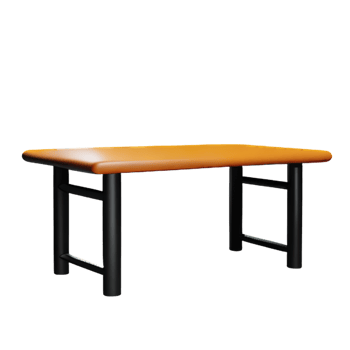 Modern table and chair isolate png