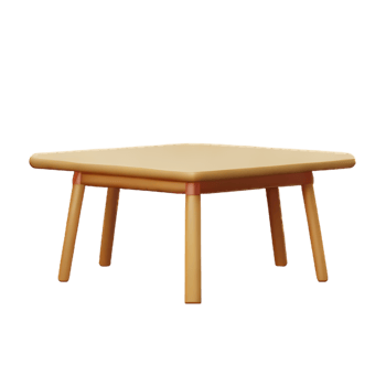Modern table and chair isolate png
