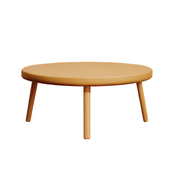 Modern table and chair isolate png