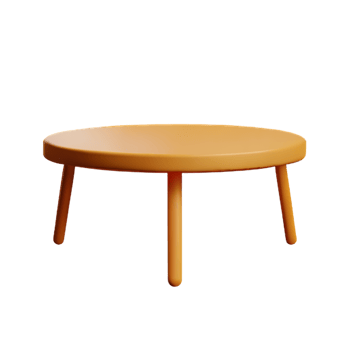 Modern table and chair isolate png