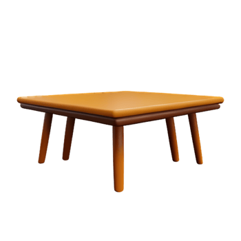 Modern table and chair isolate png